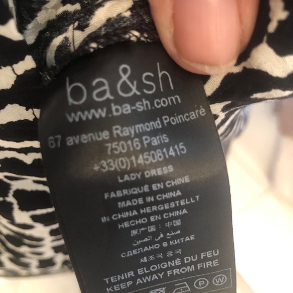 Ba&sh Black and White Silk Coastal Small Dress - Picture 5 of 6